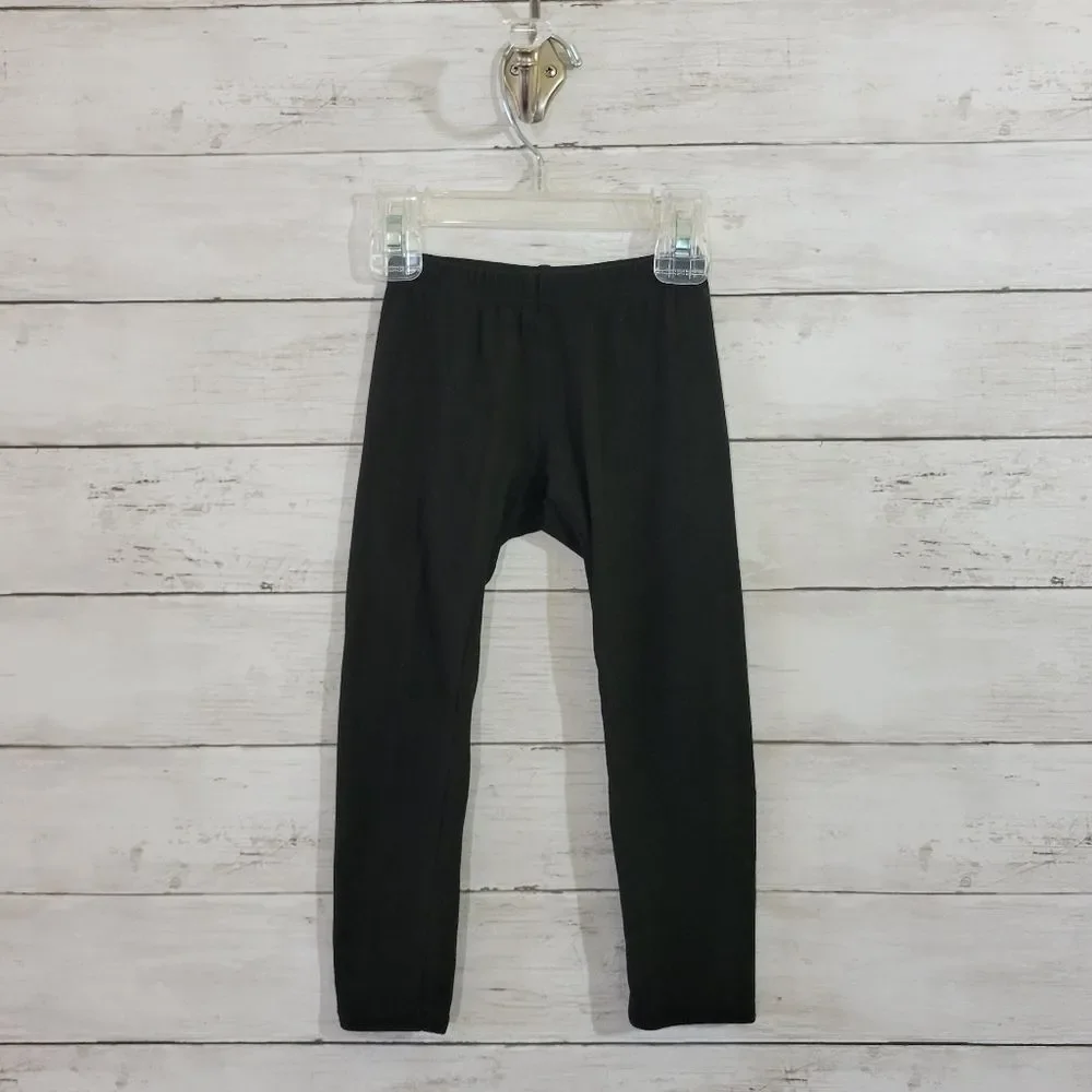 DOT DOT SMILE Baby‎ Girl Solid Black Buttery Soft Leggings Size 2T